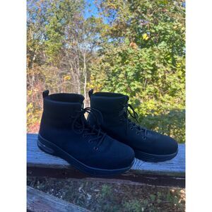 Ronashoes Men’s Steel Toe/Light Weight Tweed Work Boots Black Sz 12